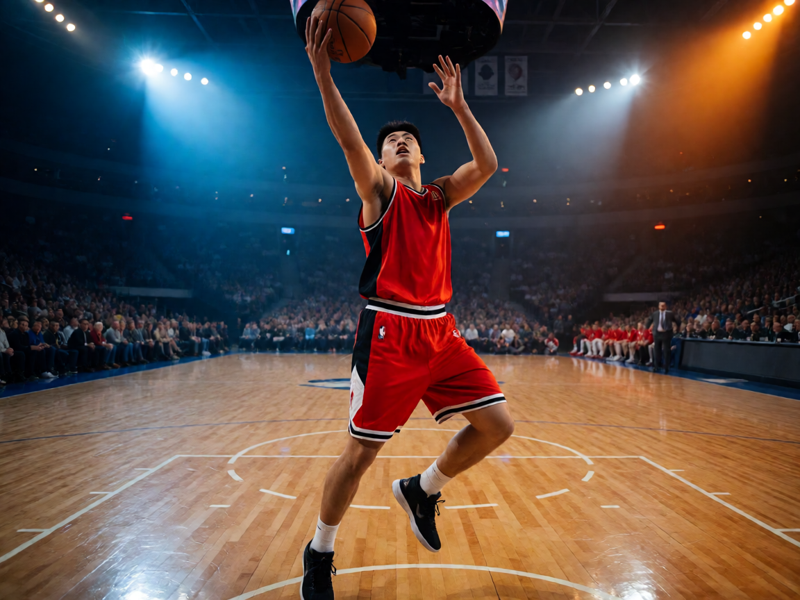 NBA职业篮球比赛现场激烈对抗瞬间